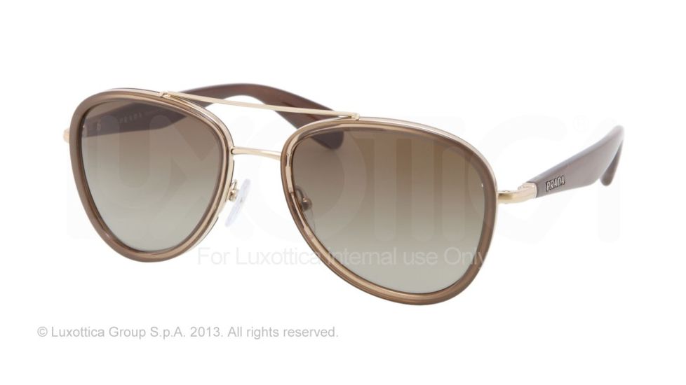 Prada PR51PS Single Vision Prescription Sunglasses PR51PS-ZVN1X1-56 - Lens Diameter 56 mm, Frame Color Pale Gold