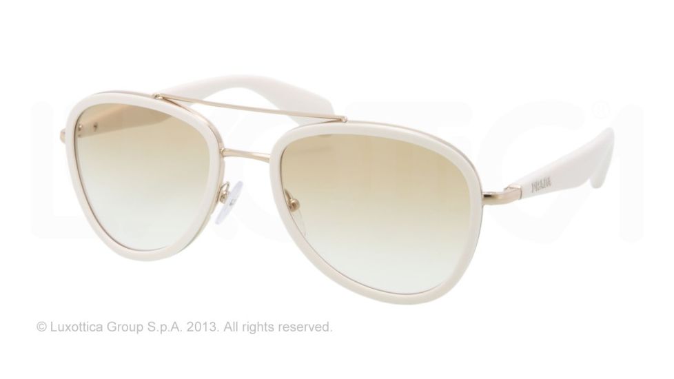 Prada PR51PS Single Vision Prescription Sunglasses PR51PS-ZVN9S1-53 - Lens Diameter 53 mm, Lens Diameter 53 mm, Frame Color Pale Gold