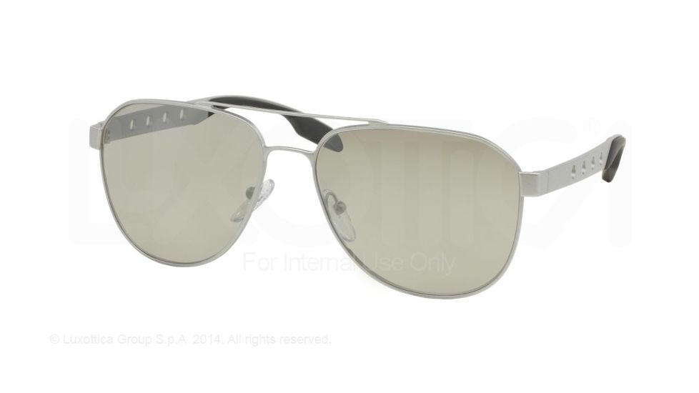 Prada PR51RS Bifocal Prescription Sunglasses PR51RS-TKH1I2-60 - Lens Diameter 60 mm, Frame Color Alluminium