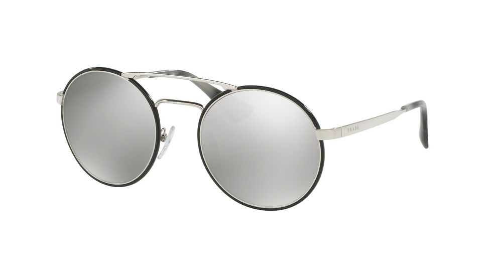 Prada PR51SS Progressive Prescription Sunglasses PR51SS-1AB2B0-54 - Lens Diameter 54 mm, Frame Color Silver / Black