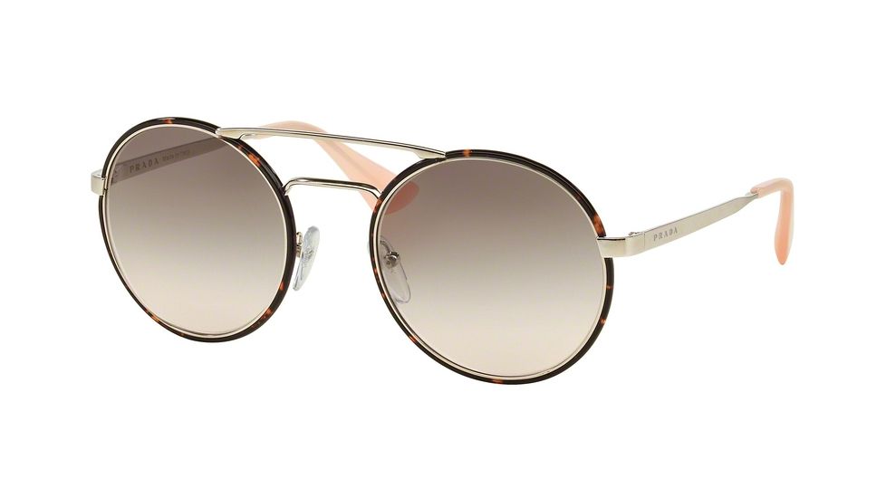 Prada PR51SS Progressive Prescription Sunglasses PR51SS-2AU4K0-54 - Lens Diameter 54 mm, Frame Color Silver/dark Havana