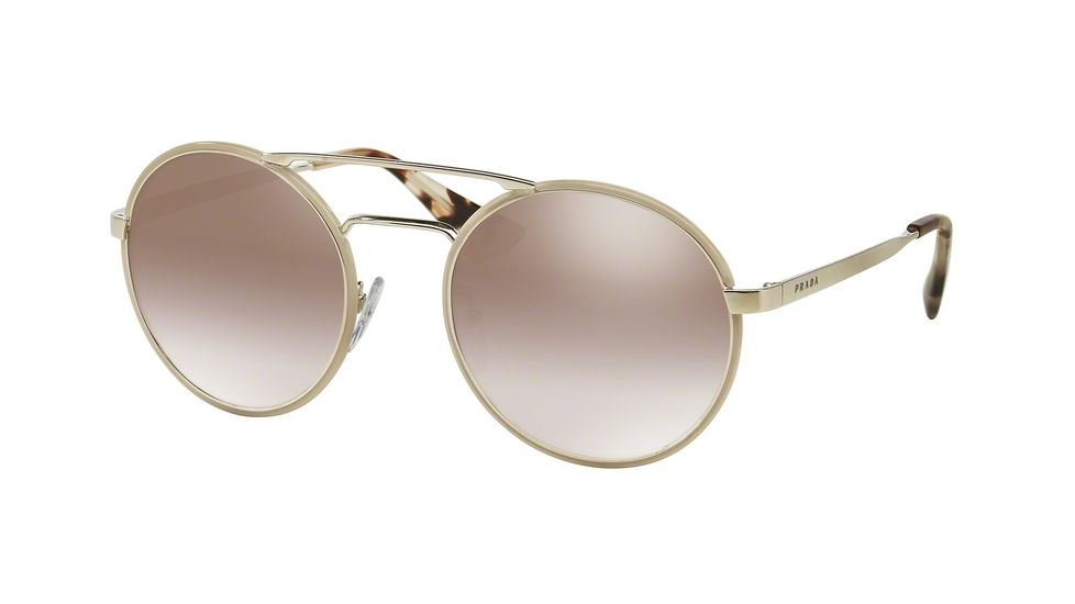 Prada PR51SS Sunglasses UFH4O0-54 - Silver Frame, Gradient Brown Mirror Silver Lenses