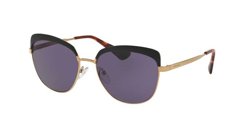 Prada PR51TS Bifocal Prescription Sunglasses PR51TS-LAX6O2-56 - Lens Diameter 56 mm, Frame Color Antique Gold/black