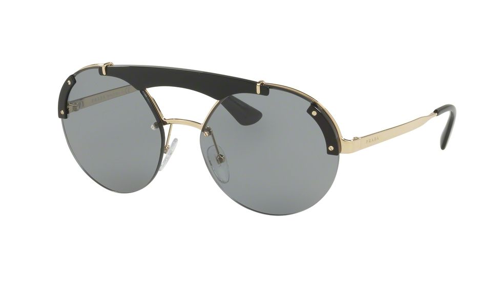 Prada PR52US Progressive Prescription Sunglasses PR52US-1AB3C2-37 - Lens Diameter 137 mm, Lens Diameter 37 mm, Frame Color Pale Gold/Black