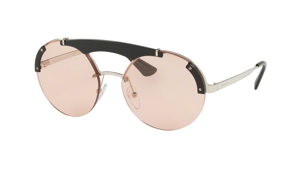 Prada PR52US Progressive Prescription Sunglasses PR52US-1AB4Q0-37 - Lens Diameter 137 mm, Lens Diameter 37 mm, Frame Color Silver / Black