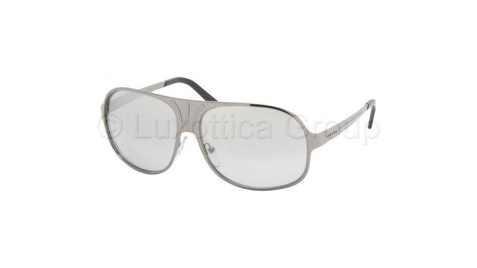 Prada PR53LS Sunglasses 5AV4S1-5913 - Shiny Gun Metal Gray Grad. Mirror Silver