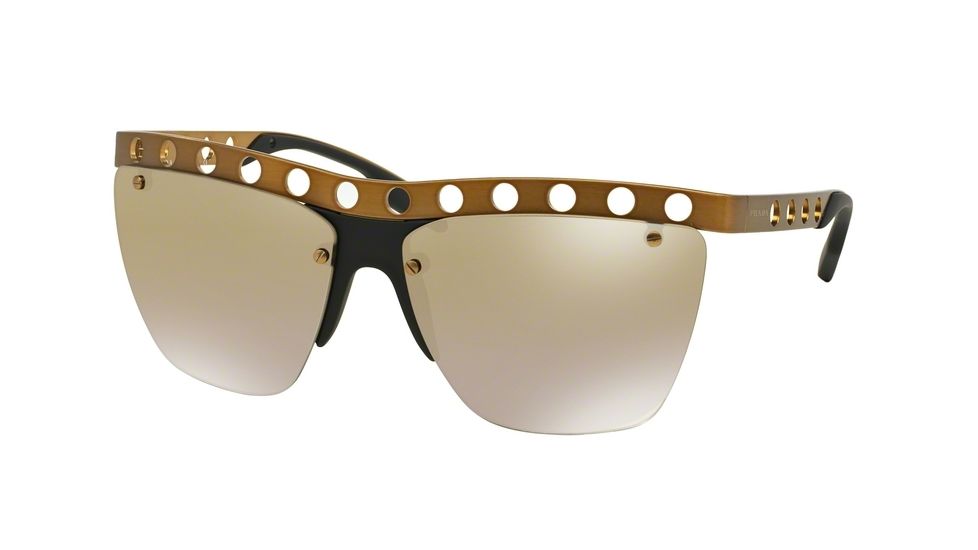 Prada PR53RS Progressive Prescription Sunglasses PR53RS-TWF2G2-62 - Lens Diameter 62 mm, Frame Color Matte Brushed Bronze