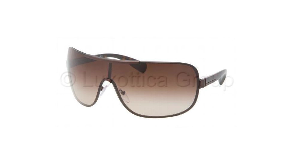 Prada PR54OS Sunglasses ACD6S1-0141 - Matte Brown Frame, Brown Gradient Lenses