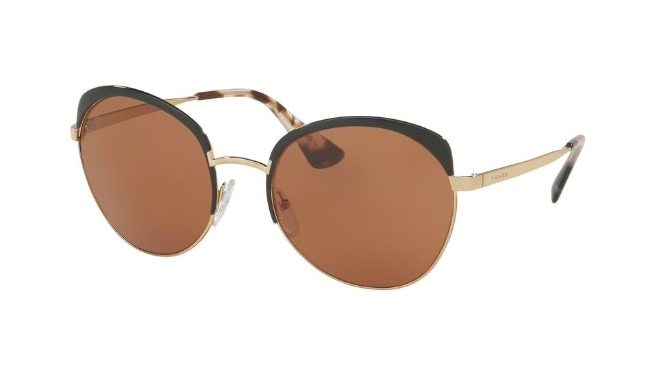 Prada PR54SS Bifocal Prescription Sunglasses PR54SS-LAX6N0-59 - Lens Diameter 59 mm, Frame Color Antique Gold/black