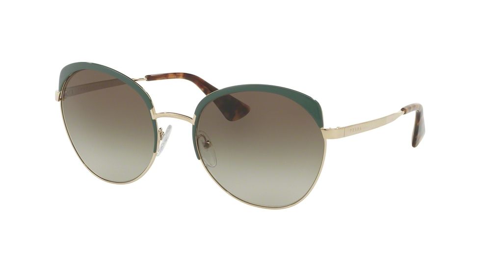 Prada PR54SS Bifocal Prescription Sunglasses PR54SS-UEZ4K1-59 - Lens Diameter 59 mm, Frame Color Green/pale Gold