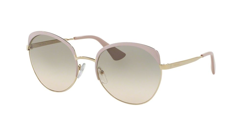Prada PR54SS Bifocal Prescription Sunglasses PR54SS-UF53H2-59 - Lens Diameter 59 mm, Frame Color Pink/Pale Gold