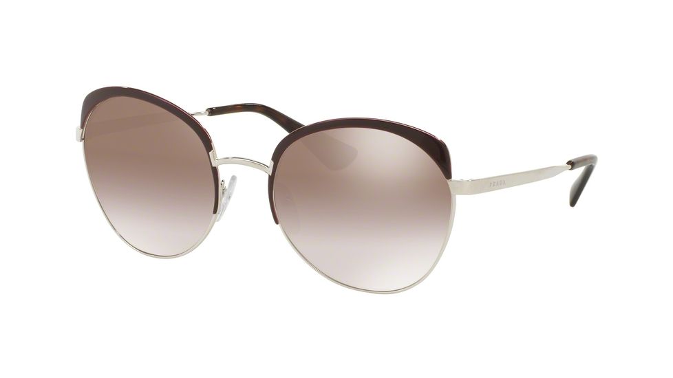 Prada PR54SS Bifocal Prescription Sunglasses PR54SS-UF64O0-59 - Lens Diameter 59 mm, Frame Color Amaranth/silver