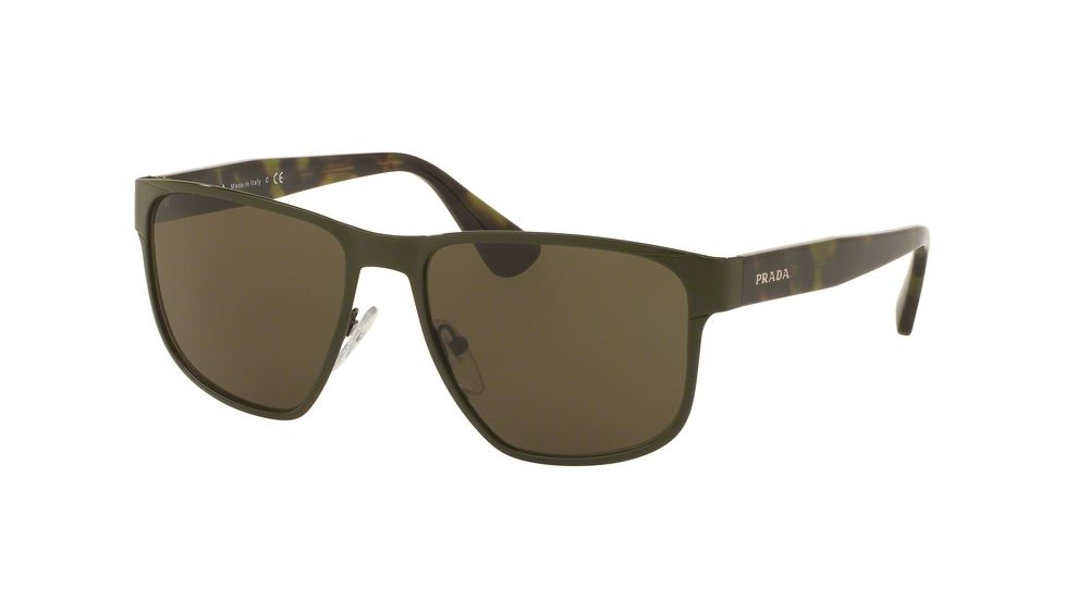 Prada PR55SS Progressive Prescription Sunglasses PR55SS-UF44J1-55 - Lens Diameter 55 mm, Frame Color Green
