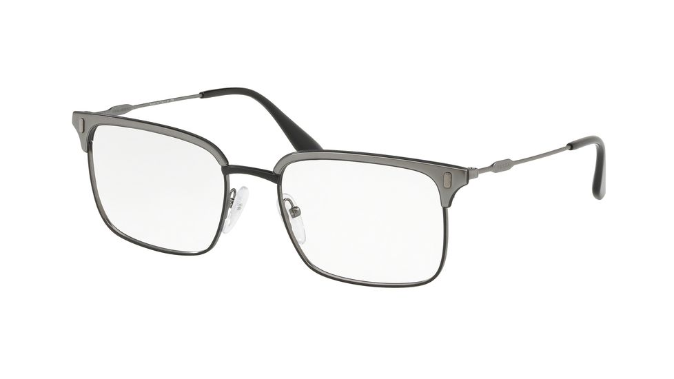 Prada PR55VV Bifocal Prescription Eyeglasses, 53mm, Black/matte Gunmetal, PR55VV-2781O1-53-BI