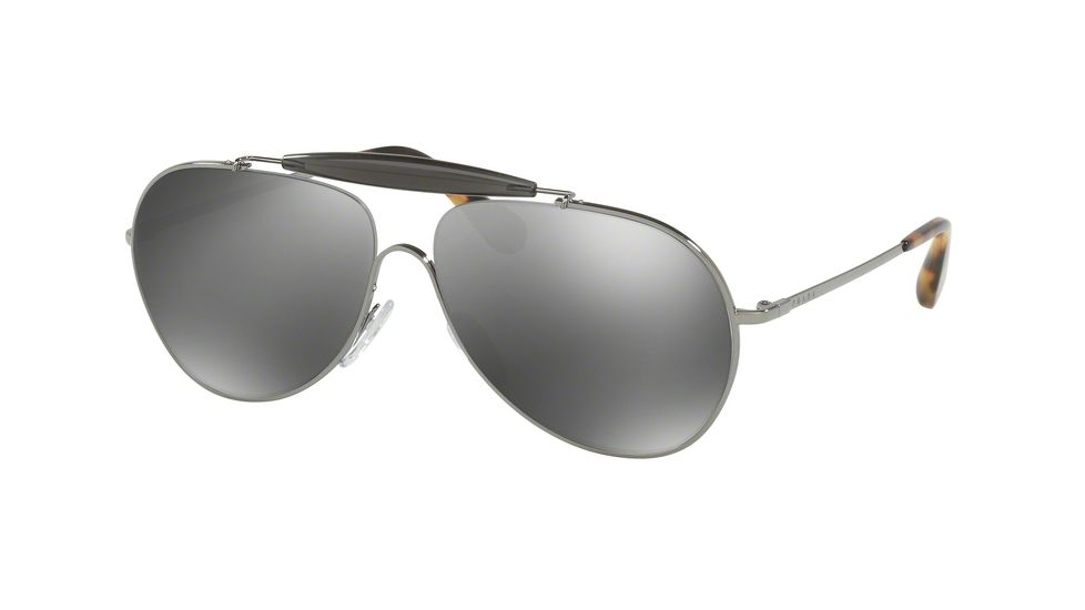 Prada PR56SS Sunglasses 5AV7W1-59 - Gunmetal Frame, Grey Mirror Silver Lenses