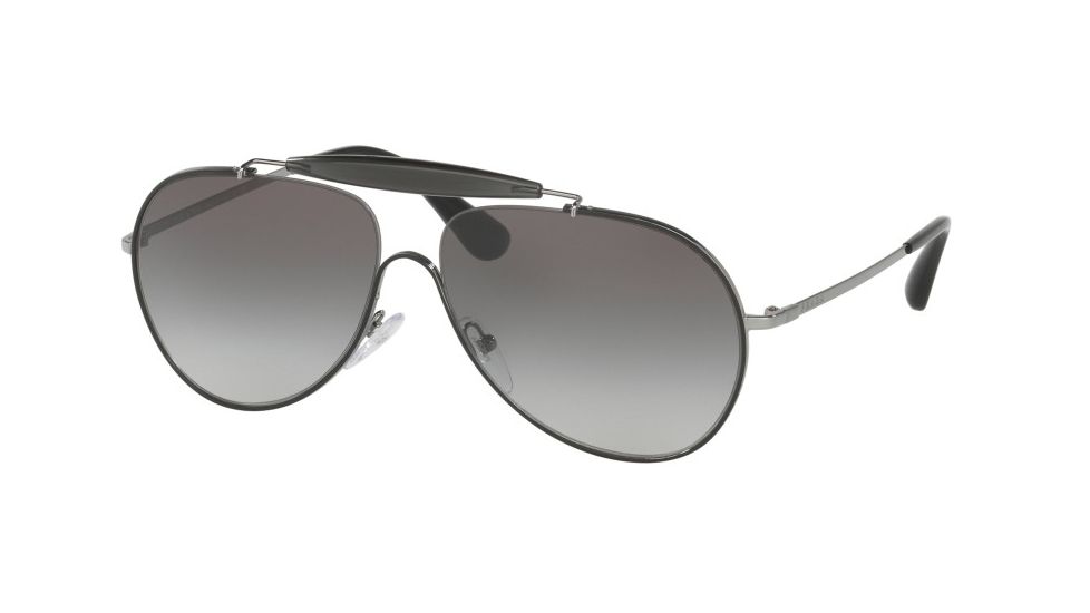 Prada PR56SS Sunglasses 7AX5O0-59 - Top Black / Gunmetal Frame, Grey Gradient Lenses