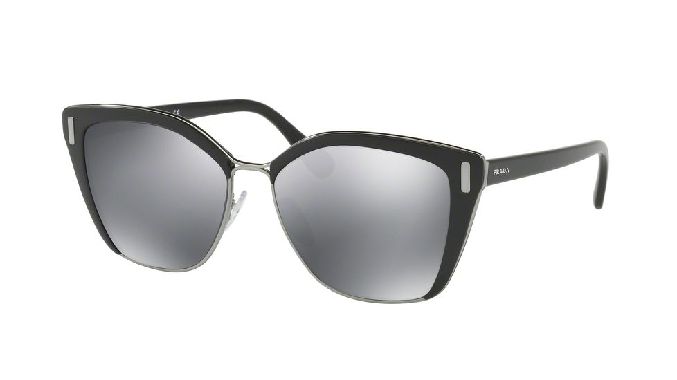 Prada PR56TS Progressive Prescription Sunglasses PR56TS-1AB5L0-57 - Lens Diameter 57 mm, Frame Color Black Gunmetal