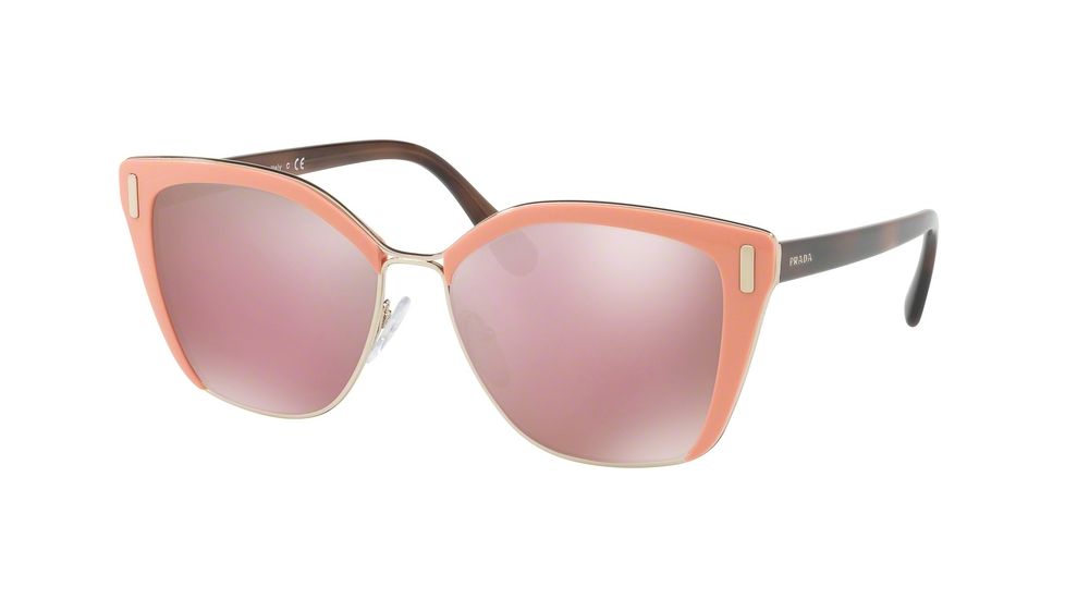 Prada PR56TS Progressive Prescription Sunglasses PR56TS-VHQ4M2-57 - Lens Diameter 57 mm, Frame Color Pink/Pale Gold