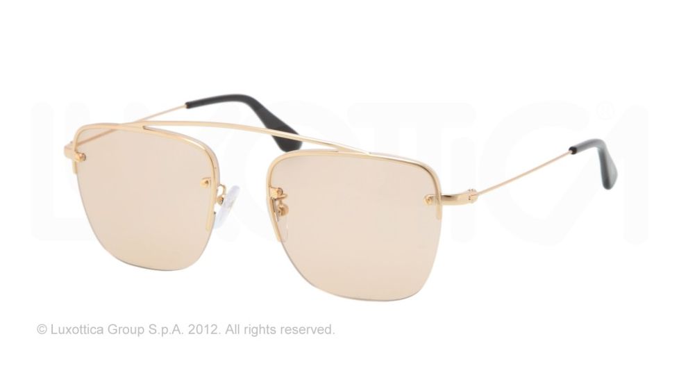 Prada PR57OS Single Vision Prescription Sunglasses PR57OS-5AK9N1-51 - Lens Diameter 51 mm, Frame Color Gold
