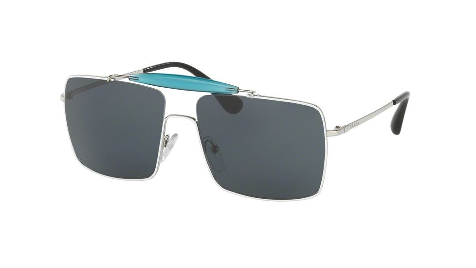 Prada PR57SS Progressive Prescription Sunglasses PR57SS-7BA2K1-58 - Lens Diameter 58 mm, Frame Color Top White/silver