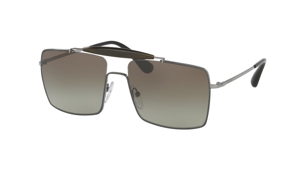 Prada PR57SS Sunglasses UFT5O2-58 - Top Grey/gunmetal Frame, Green Gradient Lenses