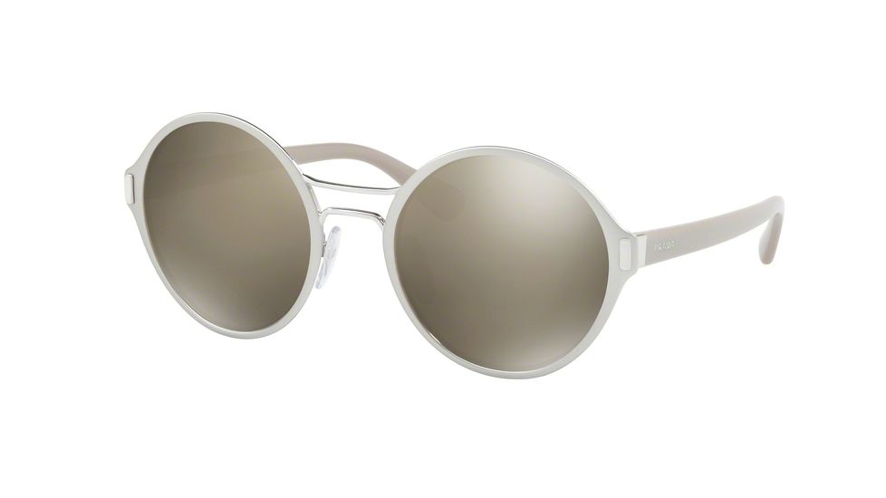 Prada PR57TS Progressive Prescription Sunglasses PR57TS-1AP1C0-54 - Lens Diameter 54 mm, Frame Color Matte Silver/Silver