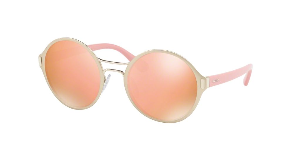 Prada PR57TS Progressive Prescription Sunglasses PR57TS-EAG6S0-54 - Lens Diameter 54 mm, Frame Color Matte Pale Gold/pale Gold