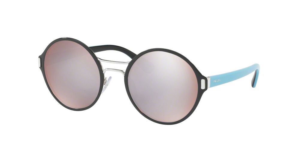 Prada PR57TS Progressive Prescription Sunglasses PR57TS-GAQ6S2-54 - Lens Diameter 54 mm, Frame Color Black/Silver