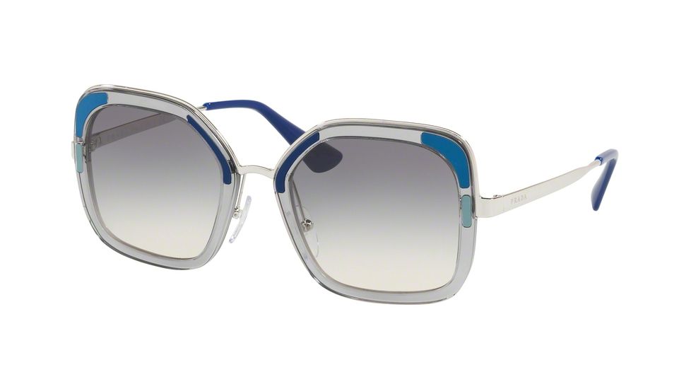Prada PR57US Prescription Sunglasses PR57US-LMD130-54 - Lens Diameter 54 mm, Frame Color Transparent Grey