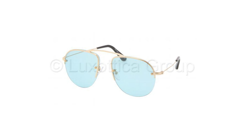 Prada PR58OS Sunglasses 5AK0B5-5200 - Gold Frame, Azure Lenses