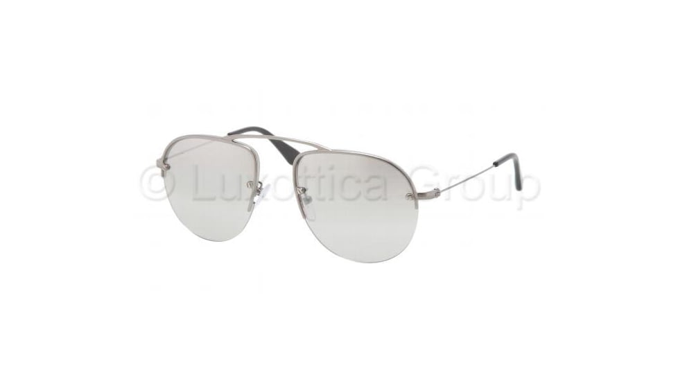 Prada PR58OS Sunglasses 5AV1A0-5200 - Gunmetal / Grey Frame, Silver Mirror Gradient Lenses