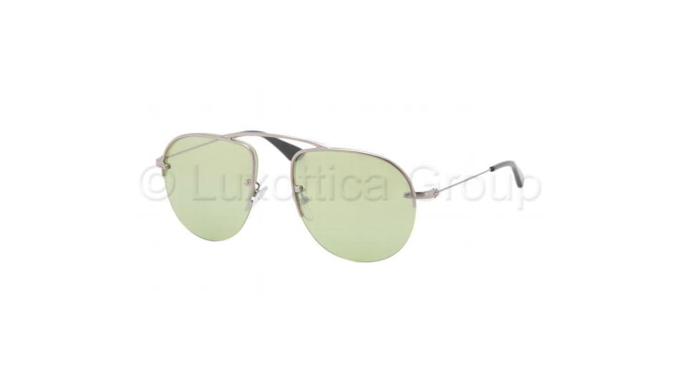 Prada PR58OS Sunglasses 5AV1A2-5200 - Gumnetal Frame, Green Mirror Lenses