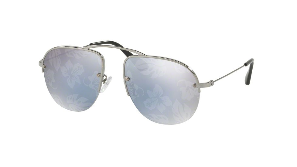 Prada PR58OS Progressive Prescription Sunglasses PR58OS-5AV6R0-55 - Lens Diameter 55 mm, Frame Color Gunmetal