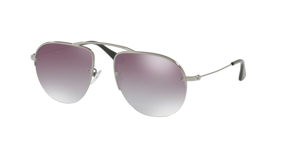 Prada PR58OS Progressive Prescription Sunglasses PR58OS-5AV6T2-55 - Lens Diameter 55 mm, Frame Color Gunmetal