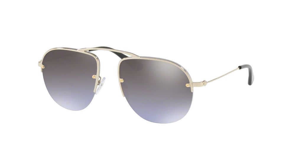 Prada PR58OS Progressive Prescription Sunglasses PR58OS-ZVN2H2-55 - Lens Diameter 55 mm, Frame Color Pale Gold