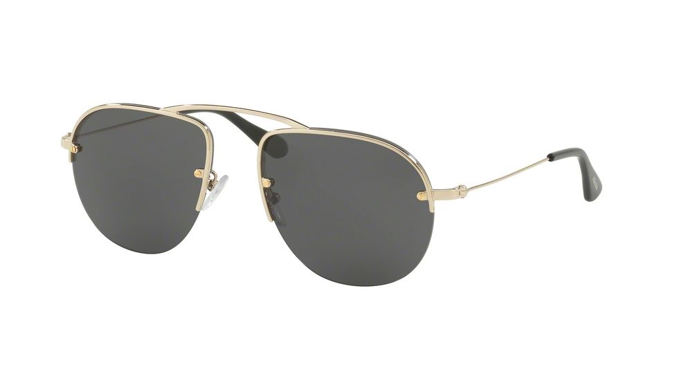 Prada PR58OS Progressive Prescription Sunglasses PR58OS-ZVN5S0-55 - Lens Diameter 55 mm, Frame Color Pale Gold
