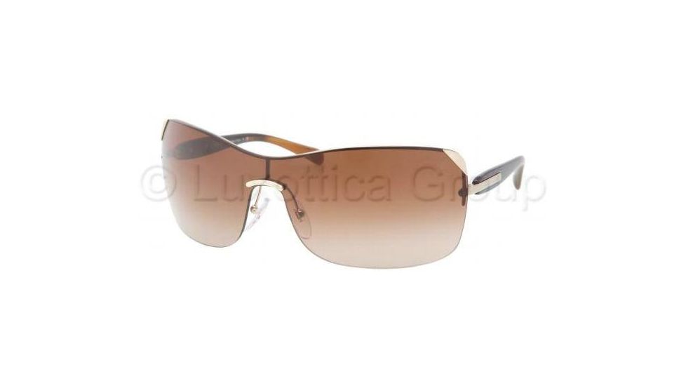 Prada PR59OS Sunglasses ZVN1Z1-0139 - Pale Gold Frame, Brown Gradient Lenses