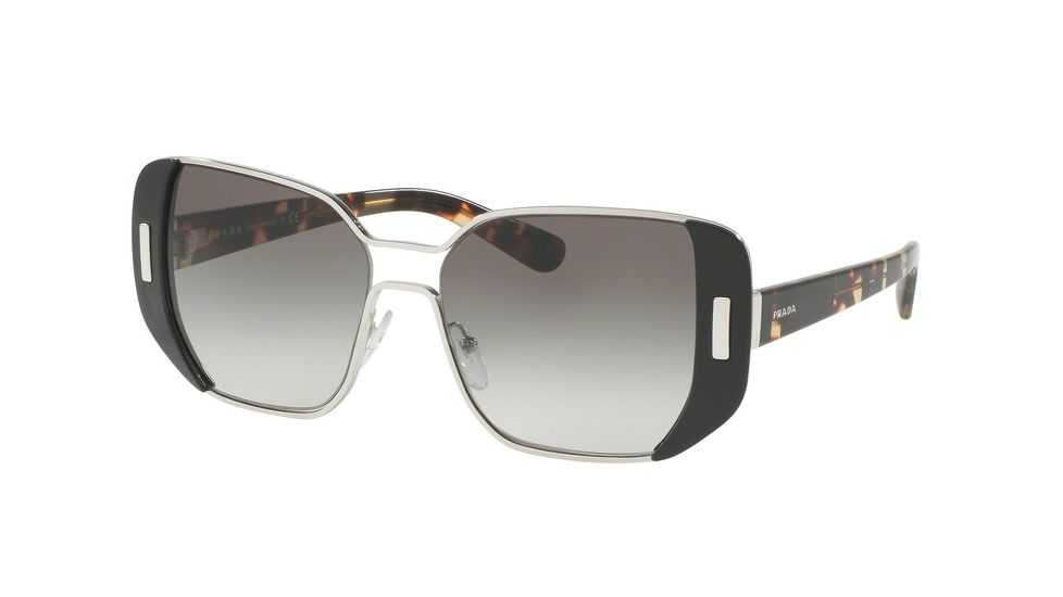 Prada PR59SS Progressive Prescription Sunglasses PR59SS-1AB0A7-54 - Lens Diameter 54 mm, Frame Color Silver / Black