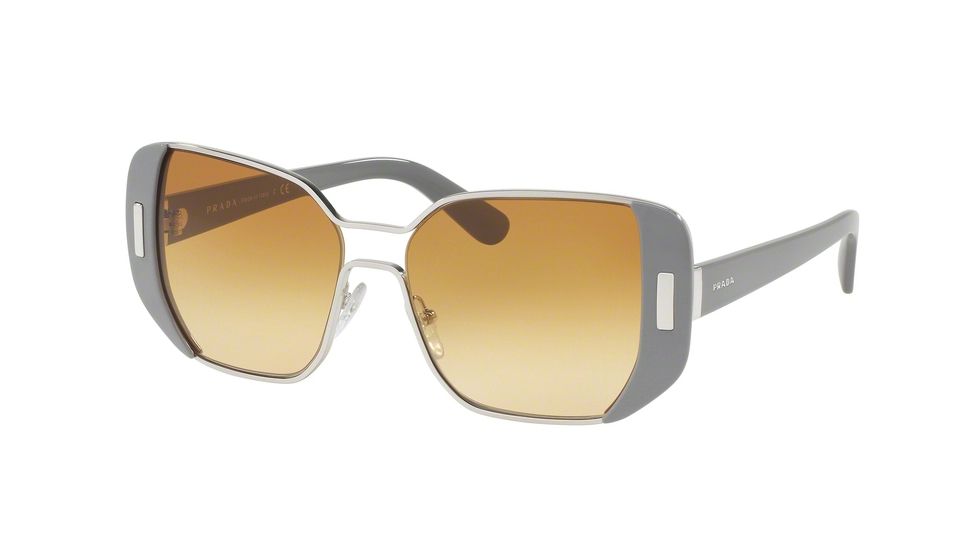 Prada PR59SS Progressive Prescription Sunglasses PR59SS-UR91G0-54 - Lens Diameter 54 mm, Frame Color Silver/Grey