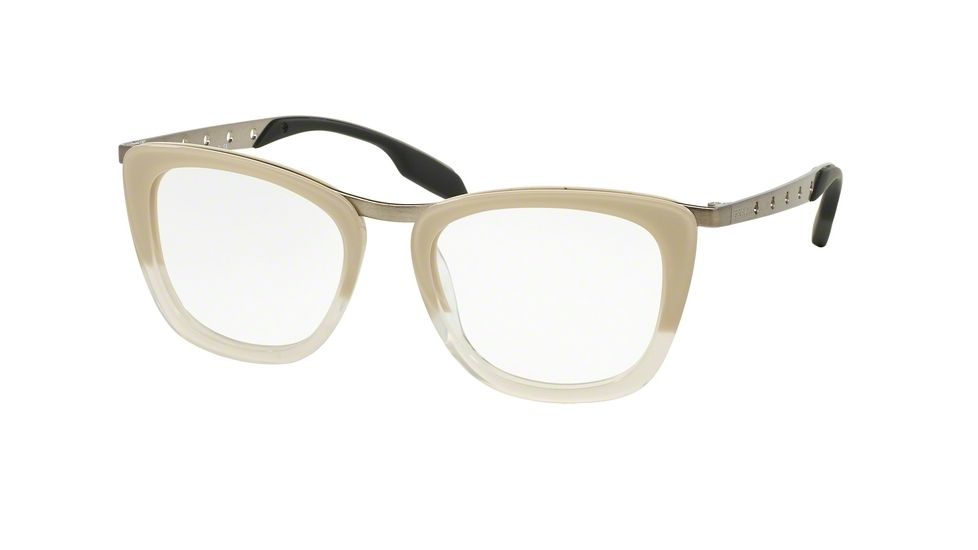 Prada PR60RV Eyeglass Frames TWB1O1-51 - Ivory Gradient Opal Frame
