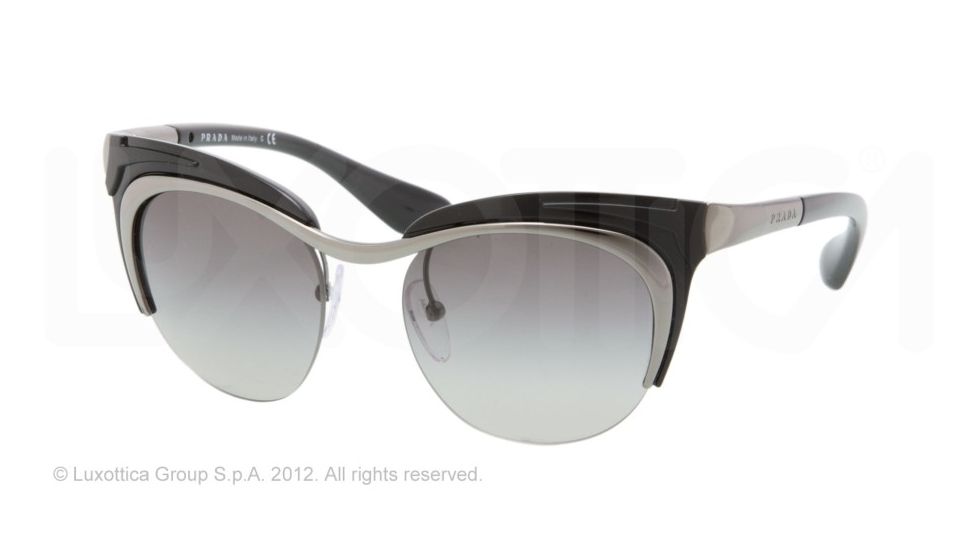 Prada PARALLEL UNIVERSES PR61OS Single Vision Prescription Sunglasses PR61OS-5AV3M1-49 - Lens Diameter 49 mm, Frame Color Gunmetal-matt Black/black