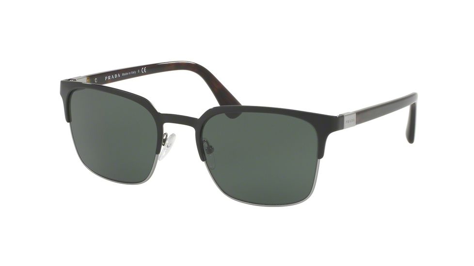 Prada PR61SS Single Vision Prescription Sunglasses PR61SS-1AB3O1-52 - Lens Diameter 52 mm, Frame Color Black Gunmetal