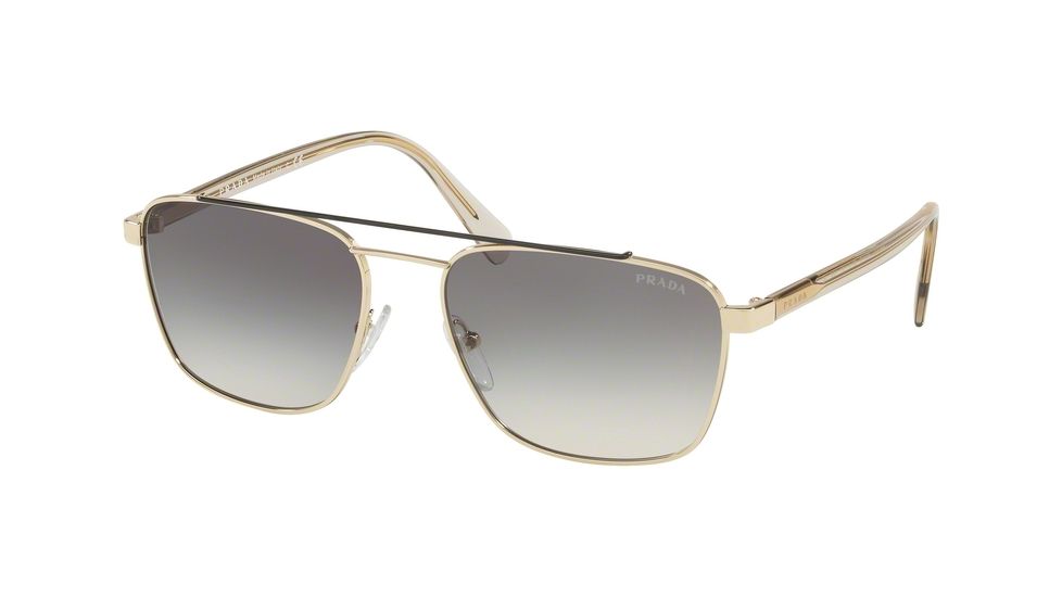 Prada PR61US Sunglasses WCV130-59 - Grey/pale Gold Frame, Grey Gradient Lenses