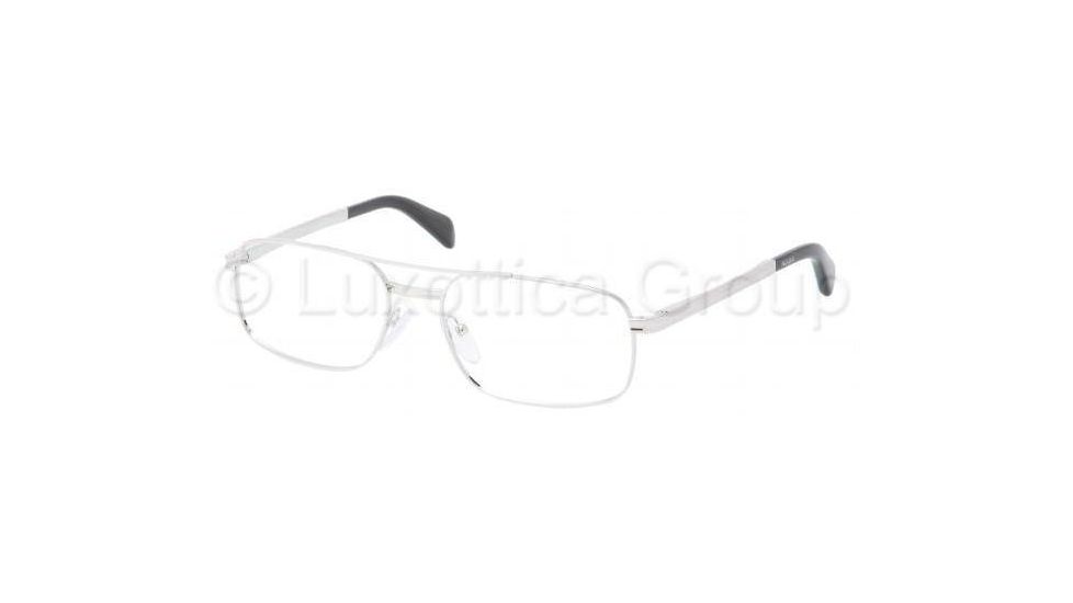 Prada PR62NV Bifocal Prescription Eyeglasses 1BC1O1-5617 - Silver 