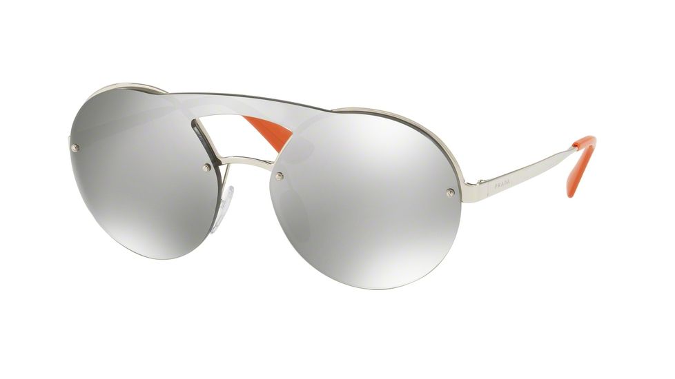 Prada PR65TS Single Vision Prescription Sunglasses PR65TS-1BC2B0-36 - Lens Diameter 136 mm, Lens Diameter 36 mm, Frame Color Silver