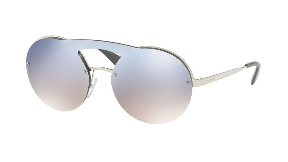 Prada PR65TS Single Vision Prescription Sunglasses PR65TS-1BC5R0-36 - Lens Diameter 136 mm, Lens Diameter 36 mm, Frame Color Silver