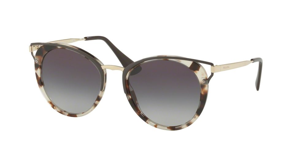 Prada PR66TS Single Vision Prescription Sunglasses PR66TS-UAO5D1-54 - Lens Diameter 54 mm, Frame Color Spotted Opal Brown
