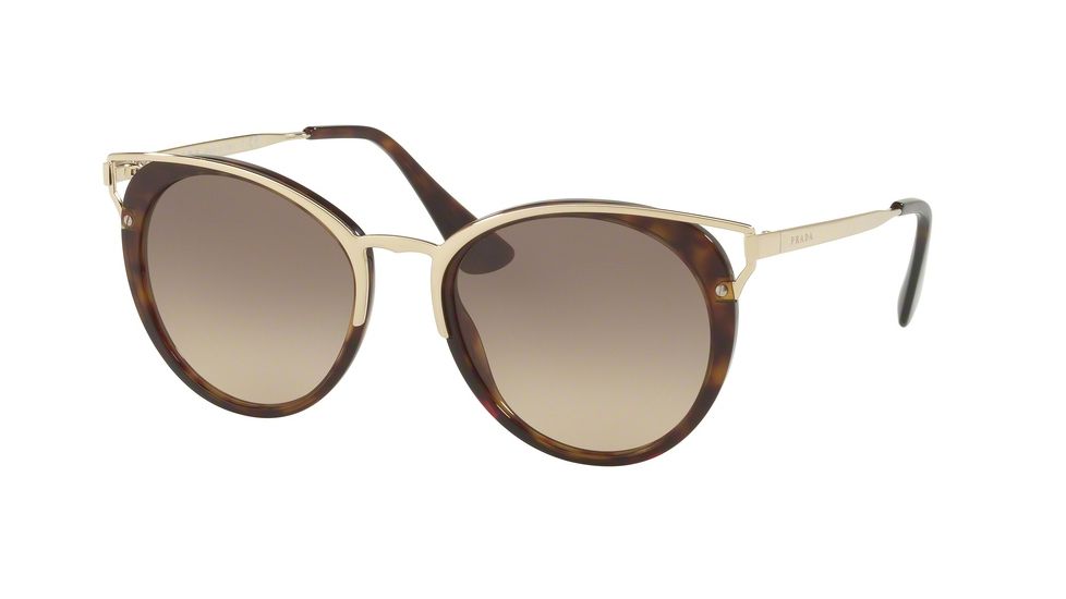 Prada PR66TSF Single Vision Prescription Sunglasses PR66TSF-2AU3D0-54 - Lens Diameter 54 mm, Frame Color Havana