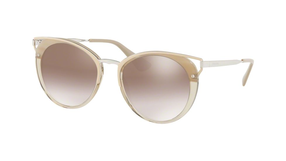 Prada PR66TSF Single Vision Prescription Sunglasses PR66TSF-LKA4O0-54 - Lens Diameter 54 mm, Frame Color Striped Beige