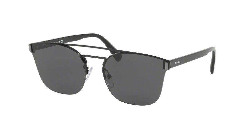 Prada PR67TS Progressive Prescription Sunglasses PR67TS-1AB5S0-63 - Lens Diameter 63 mm, Frame Color Black